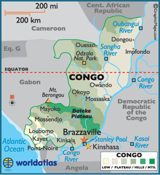 Republique du Congo carte